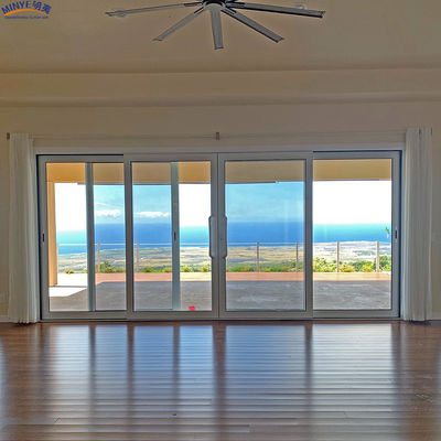Customized Size Double Tempered Glass Aluminum Alloy Casement Door for Modern Bathroom