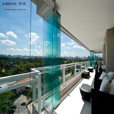 Beautiful Frameless Custom Glass Aluminum Balcony Folding Door with Thermal Insulation
