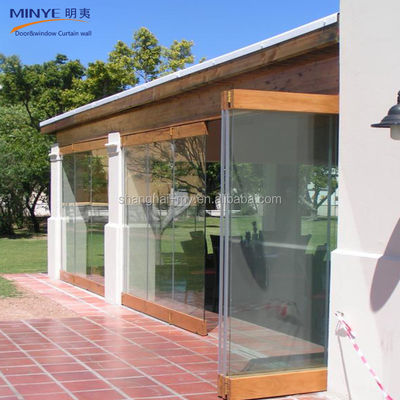 Beautiful Frameless Custom Glass Aluminum Balcony Folding Door with Thermal Insulation