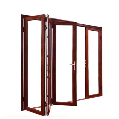 Double Tempered Glass Energy Saving Foldable Aluminum Glass Folding Doors for Workplace
