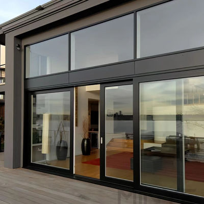 Single/Double Tempering Glass Powder Coated Smooth Finished Aluminum Patio Sliding Door