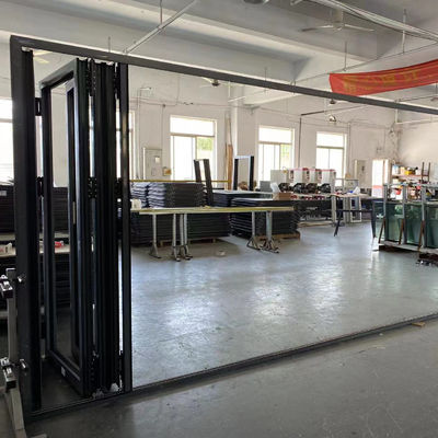 Foldable Patio Bi-fold Thermal Break Aluminum Stacker Door for Heat and Sound Insulation