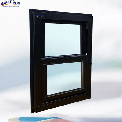 Aluminum Single Hung Sash Windows in Windproof White for Vertical Up Down Sliding