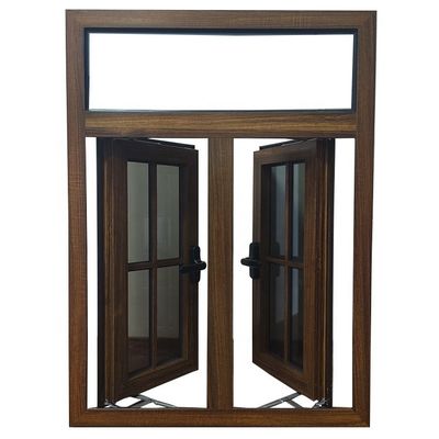 Customized Clear/Gray/Blue/Green/Brown Aluminum Casement Windows with Double Glazing