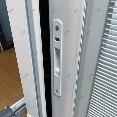 Villa Sliding Door with Built-In Glass Blinds Waterproof Aluminum Alloy Fiberglass Netting