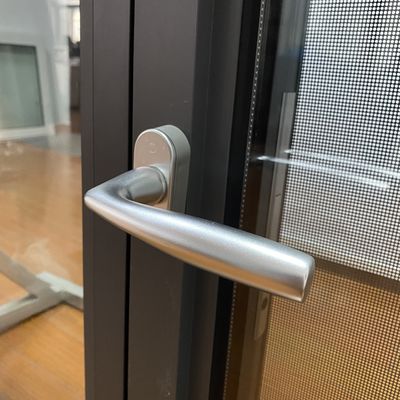 Aluminium Casement Window with Double Glazed Roller Shutters and Modern Design Style