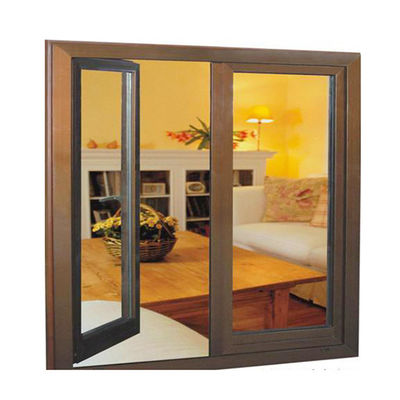 Aluminium Casement Window with Double Glazed Roller Shutters and Modern Design Style