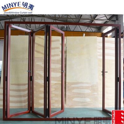 Modern Design Exterior Bifold Door with Aluminium Material and Pleated Mesh Screen