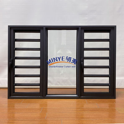 Ventilation Aluminum Glass Louvers Windows with Handle Lock Heat Insulating Advantage