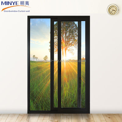 Aluminum Clad Wood 3 Panel Patio Doors with Low-E Tempered Glass Sliding Glass Door