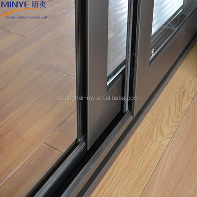 Aluminum Clad Wood 3 Panel Patio Doors with Low-E Tempered Glass Sliding Glass Door