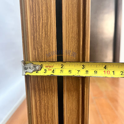 Double Tempered Glass Hurricane Protection Aluminum Sliding Window With Magnetic Screen