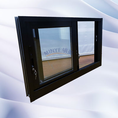 Customized Balcony Windproof Ordinary Double Panel Sliding Aluminum Glass Window