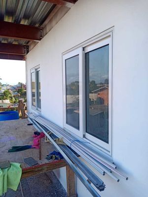 Save Energy Double Tempered Glass UPVC PVC Sliding Windows For Patio Vinyl Glass Windows
