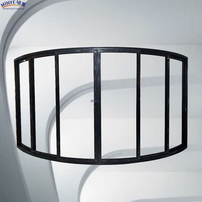 Hotel Sliding Door with Curved Multi Tracks Aluminum Frame and Double Tempered Glass