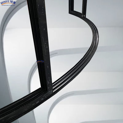 Hotel Sliding Door with Curved Multi Tracks Aluminum Frame and Double Tempered Glass