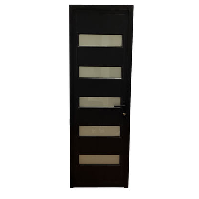 Aluminum Casement Doors with Visible Double Tempered Glass and Durable Powder Coating