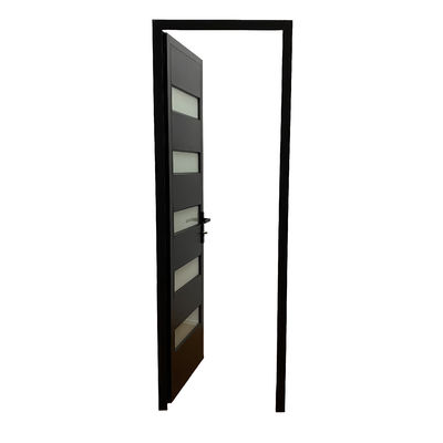 Aluminum Casement Doors with Visible Double Tempered Glass and Durable Powder Coating
