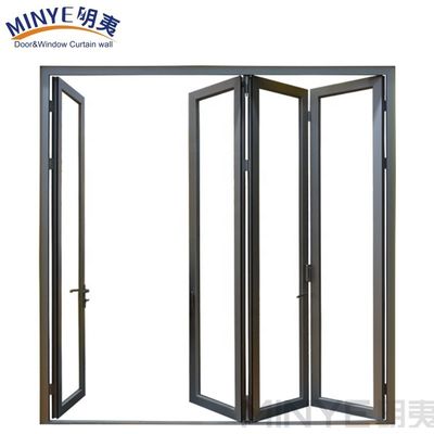 Outdoor Decoration Folding Front Entry Glass Entry Door with FiberGlass Screen Netting