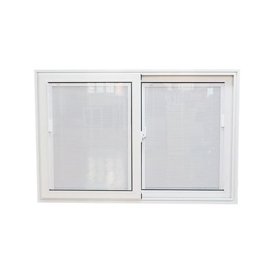 Waterproof Aluminum Sliding Window with Inner Dividing Strip and Double Tempered Glass