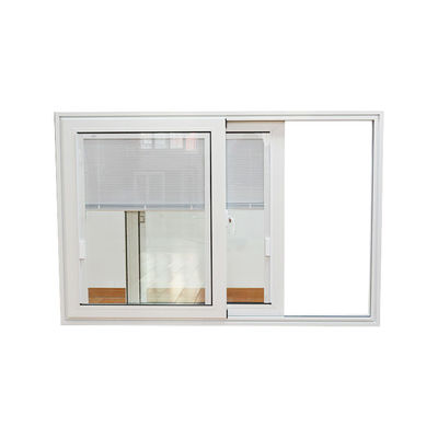 Waterproof Aluminum Sliding Window with Inner Dividing Strip and Double Tempered Glass