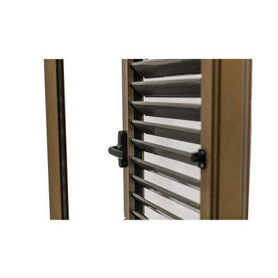 Customized Size Aluminum Hand-Operated Casement Door Glass Shutter in Customized Colors