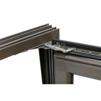 Thermal Break Aluminum Casement Window with Double Tempered Glass and Customized Colors