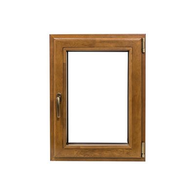 Wood Grain Design Thermal Break Aluminum Tilt and Turn Window with Double Tempered Glass