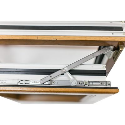 Wood Grain Design Thermal Break Aluminum Tilt and Turn Window with Double Tempered Glass