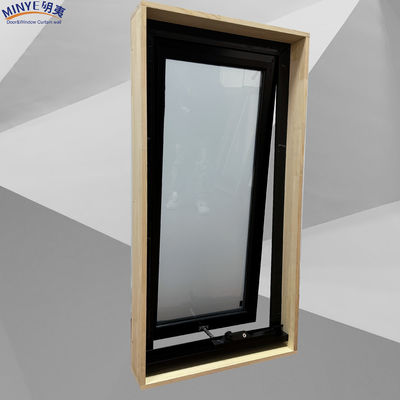Aluminum Frame Thermal Break Awning Window with Double Tempered Glass and Wood Subframe