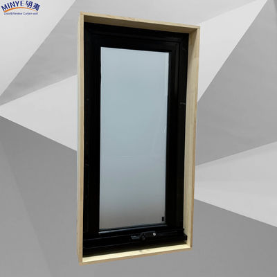 Aluminum Frame Thermal Break Awning Window with Double Tempered Glass and Wood Subframe