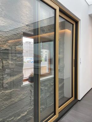 Finished Surface French Office Glass Aluminum Sliding Door for Exterior at Affordable