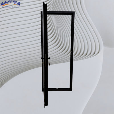 Aluminum Thermal Break Casement Glass Door with Inner Shutter and Double Tempered Glass