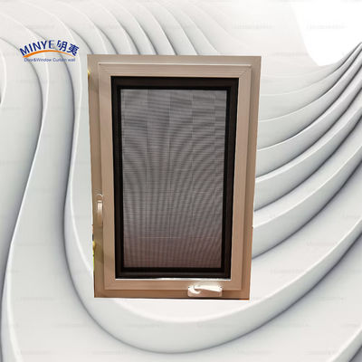 Thermal Break Aluminum Casement Window with Detachable Screen and Double Color Design