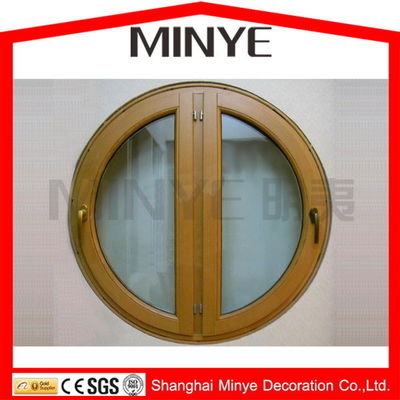 Modern Design Double Tempered Glass Circular Round Casement Windows with Window Grills