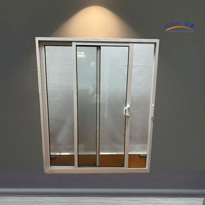 Chinese Hardware Aluminum Sliding Door with Double Tempered Glass and FiberGlass Screen