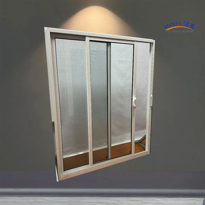 Chinese Hardware Aluminum Sliding Door with Double Tempered Glass and FiberGlass Screen