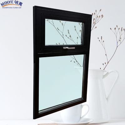 Windproof Function Customized Modern Double Glass Awning Windows Swing Vertical Opening