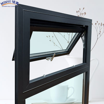Windproof Function Customized Modern Double Glass Awning Windows Swing Vertical Opening