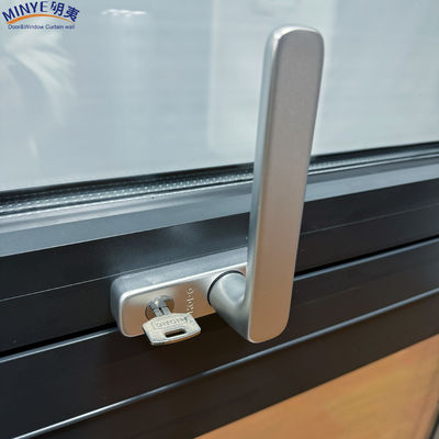 Windproof Function Customized Modern Double Glass Awning Windows Swing Vertical Opening