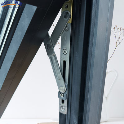 Windproof Function Customized Modern Double Glass Awning Windows Swing Vertical Opening