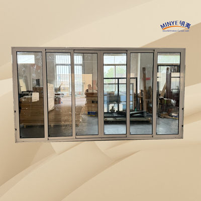 Exterior Thermal Break Aluminum Sliding Door with Stacker and Double Tempered Glass