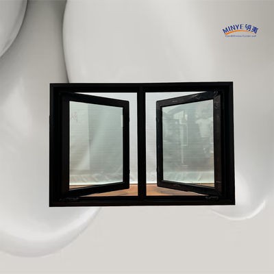 Double Tempered Glass Aluminum Alloy Casement Window with Nail Fan and Thermal Break