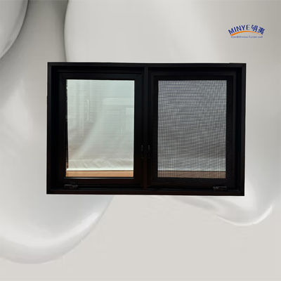 Double Tempered Glass Aluminum Alloy Casement Window with Nail Fan and Thermal Break