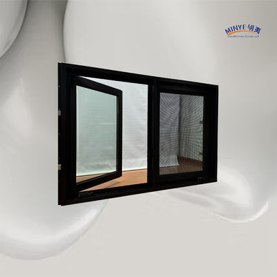Double Tempered Glass Aluminum Alloy Casement Window with Nail Fan and Thermal Break