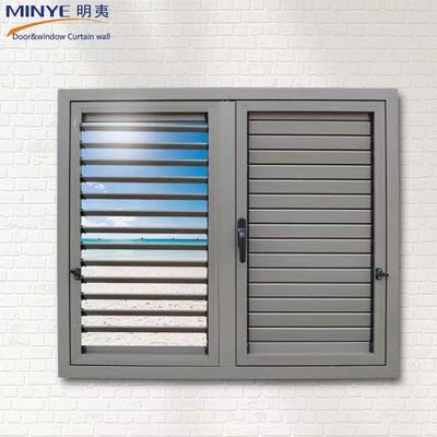 Folding Screen Louvre Aluminium Shutter Non-Thermal Break Aluminum Alloy Casement Window