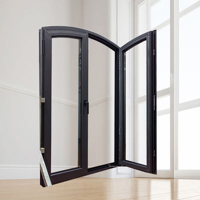 /German/Italy Hardware Metal Profile Black and White Arc Window for Construction