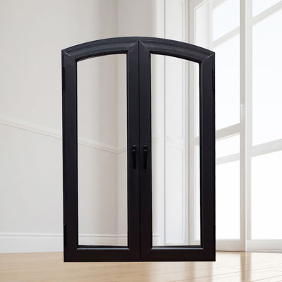 /German/Italy Hardware Metal Profile Black and White Arc Window for Construction