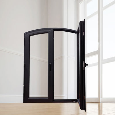 /German/Italy Hardware Metal Profile Black and White Arc Window for Construction