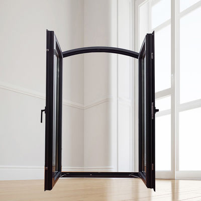 /German/Italy Hardware Metal Profile Black and White Arc Window for Construction